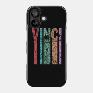 Vitruvian Man by Da Vinci - Retro Letters - Pastel Vintage Phone Case