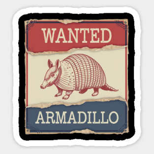 Armadillo Lovers, Cute Armadillos with Their Natural Armor and Desert Habitat Sticker