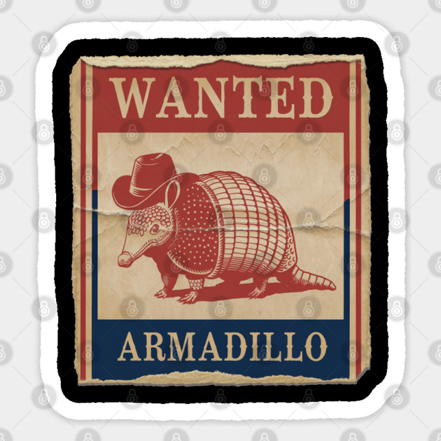 Armadillo Lovers, Cute Armadillos with Their Natural Armor and Desert Habitat Sticker by Pixel Threads 