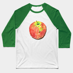 Hand Drawn Golden Apple Baseball T-Shirt