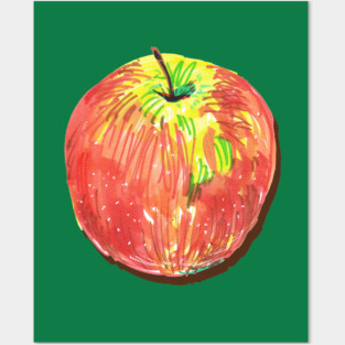 Hand Drawn Golden Apple Posters and Art