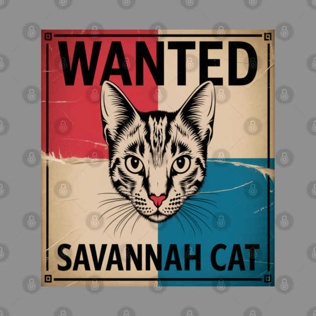 Savannah Cat , Unique, Exotic Feline Design by Pixel Threads 