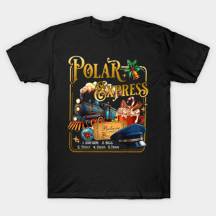 Christmas North Pole Polar Express All Abroad Xmas Santa T-Shirt T-Shirt