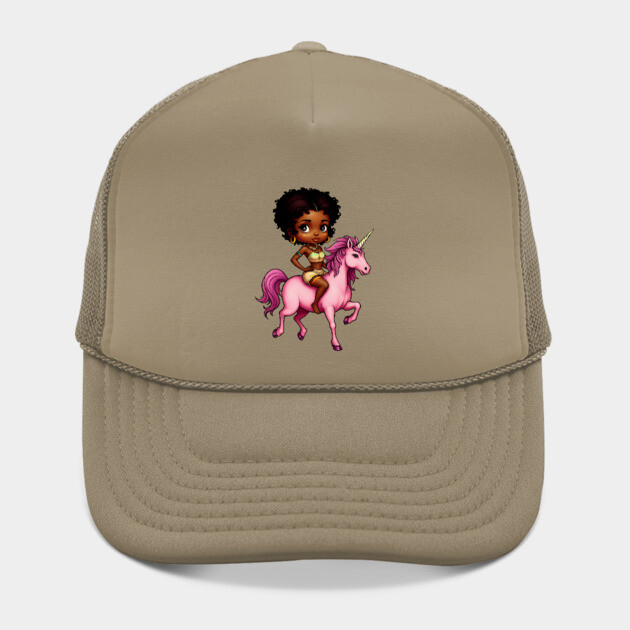 Black Girl Riding Unicorn by UrbanLifeApparel