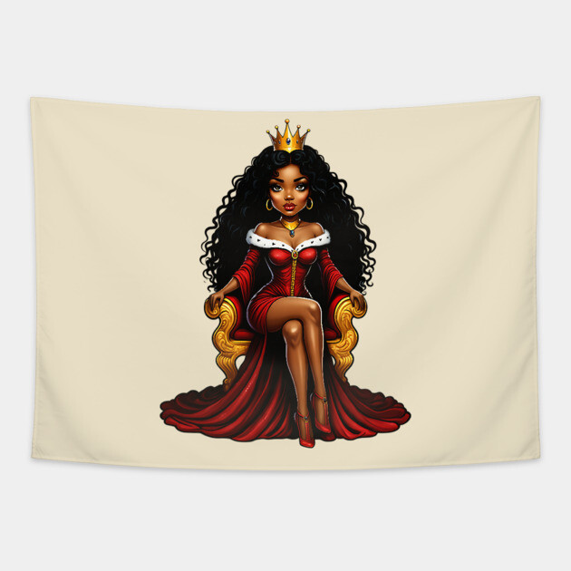 Black Queen Tapestry by UrbanLifeApparel