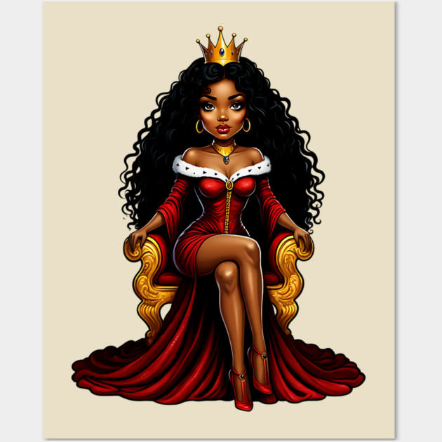 Black Queen Wall Art by UrbanLifeApparel