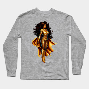 Black Woman Hero Long Sleeve T-Shirt