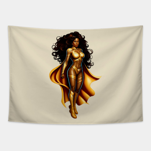 Black Woman Hero Tapestry by UrbanLifeApparel