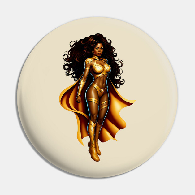 Black Woman Hero Pin by UrbanLifeApparel