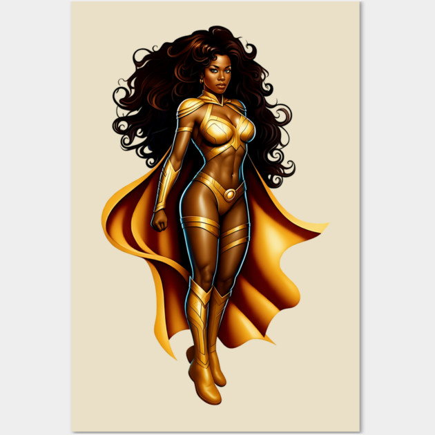 Black Woman Hero Wall Art by UrbanLifeApparel