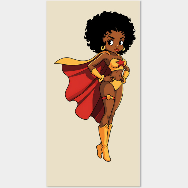 Black Girl Magic, Black Girl Hero Wall Art by UrbanLifeApparel