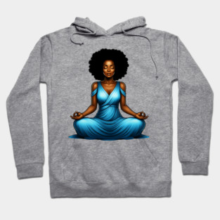 Black Woman Meditating Hoodie