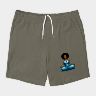Black Woman Meditating Shorts