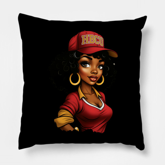 HBCU Woman Pillow by UrbanLifeApparel