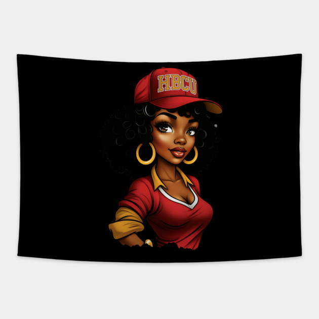 HBCU Woman Tapestry by UrbanLifeApparel