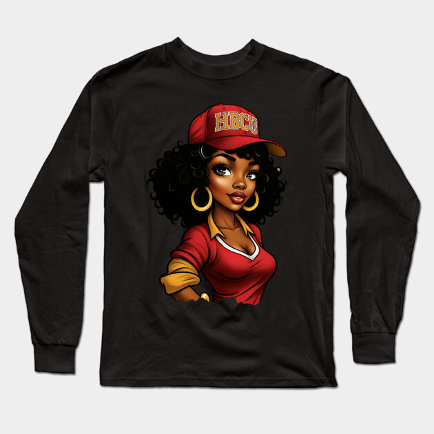 HBCU Woman Long Sleeve T-Shirt by UrbanLifeApparel