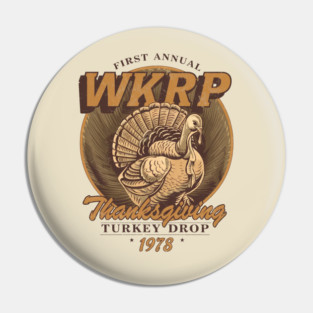 WKRP Turkey Drop 1978 Pin
