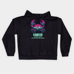 Cancer Crab Zombie Kids Hoodie