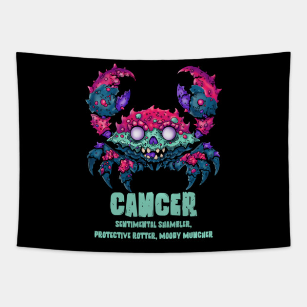 Cancer Crab Zombie Tapestry by H. R. Sinclair