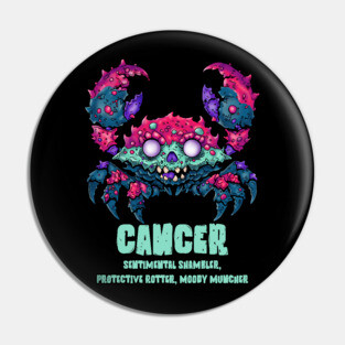 Cancer Crab Zombie Pin