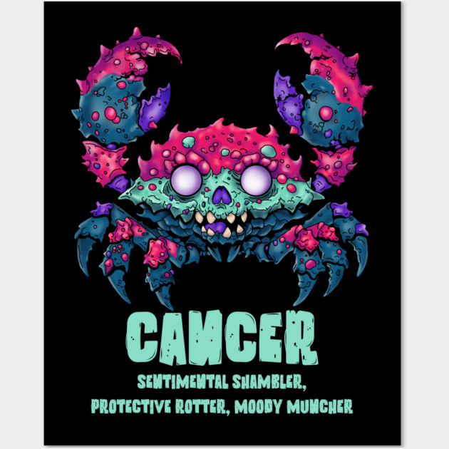 Cancer Crab Zombie Wall Art by H. R. Sinclair