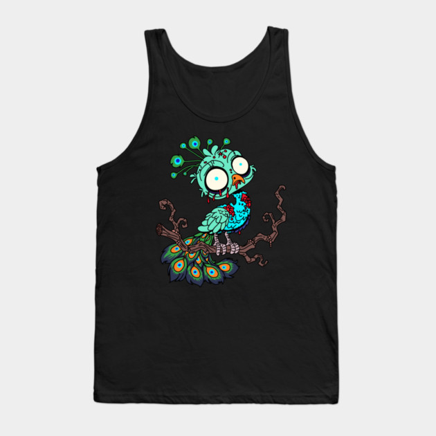 Zombie Peacock Tank Top by H. R. Sinclair