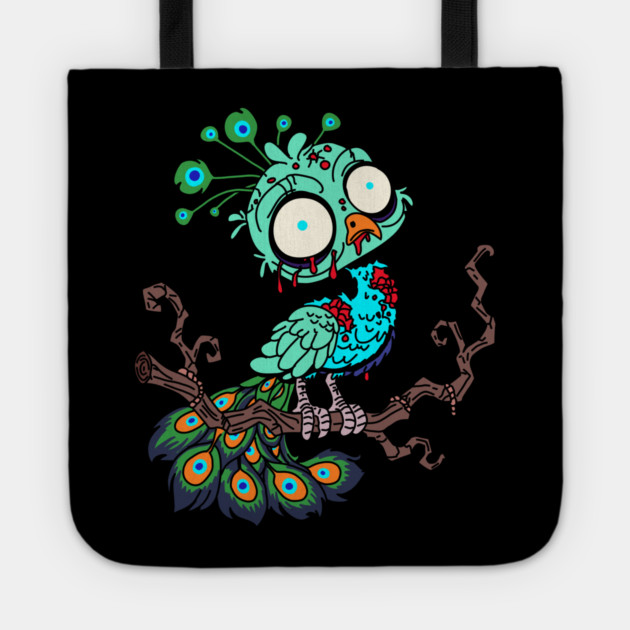 Zombie Peacock Tote by H. R. Sinclair