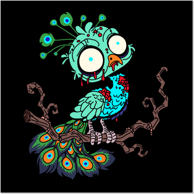 Zombie Peacock Wall Art by H. R. Sinclair