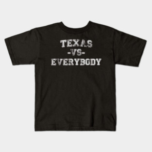 Texas vs Everybody - Vintage City Grunge Effect Kids T-Shirt