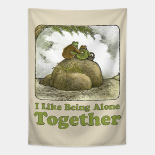 Frog and Toad - I Like Being Alone Together Tapestry