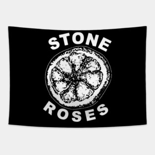 Stone Roses Lime Tapestry