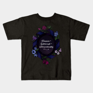 Feminism + Witchcraft + Intersectionality Kids T-Shirt