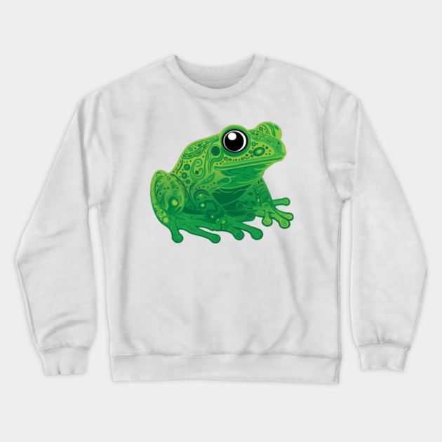 Happy Frog Crewneck Sweatshirt by DickinsonDesign