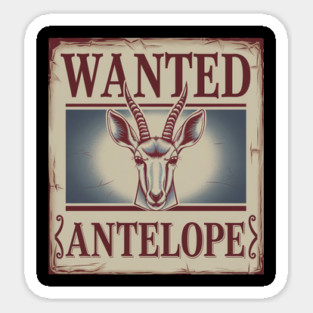 Antelope, Design, Safari Apparel for Nature Lovers, Pronghorn and Antelope Canyon Inspired Sticker