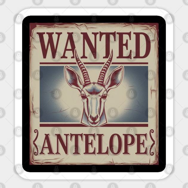 Antelope, Design, Safari Apparel for Nature Lovers, Pronghorn and Antelope Canyon Inspired Sticker by Pixel Threads 