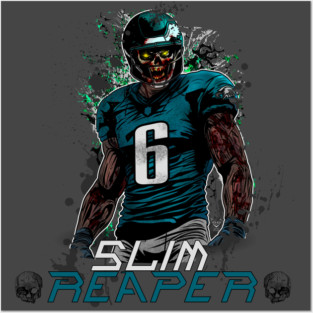 Slim Reaper: UNDEAD Edition - Devonta Smith Philadelphia Eagles Illustration Posters and Art