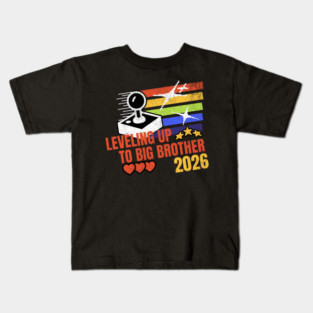 New Big Brother Leveling Up to Big Brother 2026 Gamer Kids T-Shirt