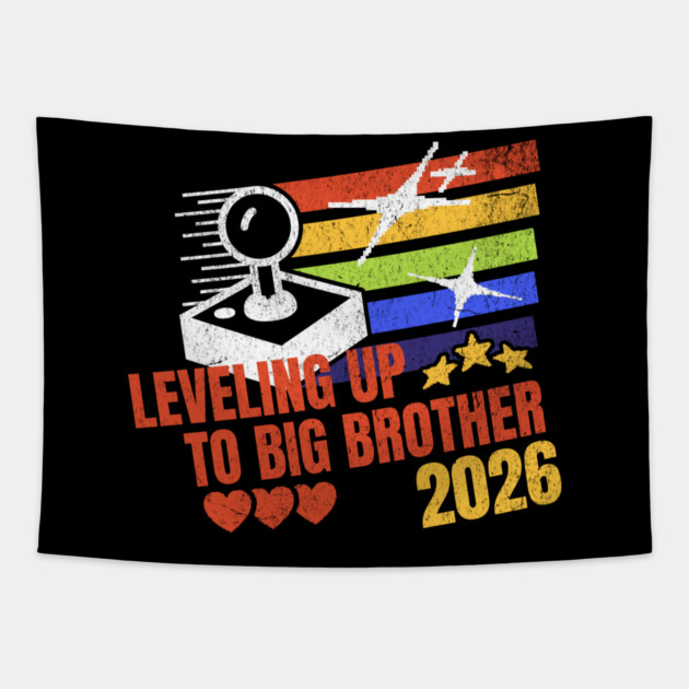 New Big Brother Leveling Up to Big Brother 2026 Gamer Tapestry by Yesteeyear