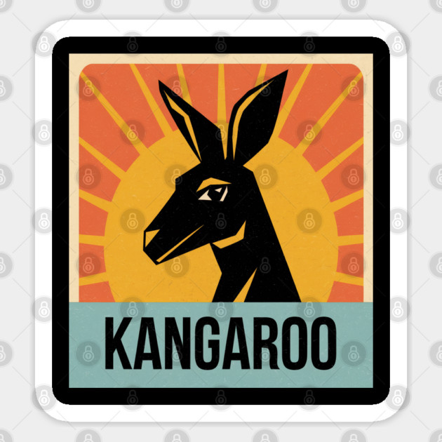 Kangaroo Lover, Cute Kangaroo Designs for Animal Enthusiasts & Australian Fauna Fans Sticker by Pixel Threads 