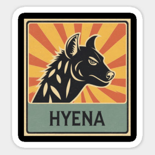 Hyena Design, Featuring Spotted Hyena, Wild Animal Art for Safari Lovers and Nature Enthusiasts Sticker