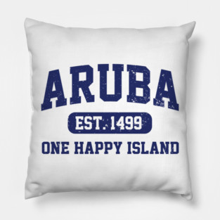 Vintage Varsity Aruba Gift Pillow