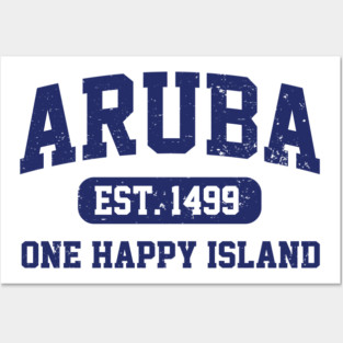Vintage Varsity Aruba Gift Posters and Art