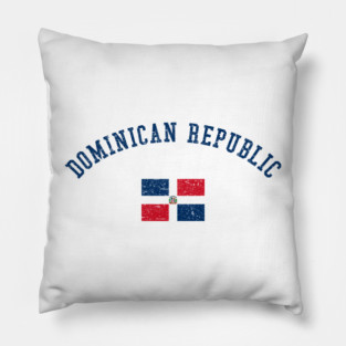 Dominican Republic Heritage Flag Vintage Pillow