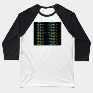 Manic Miner Pattern Baseball T-Shirt