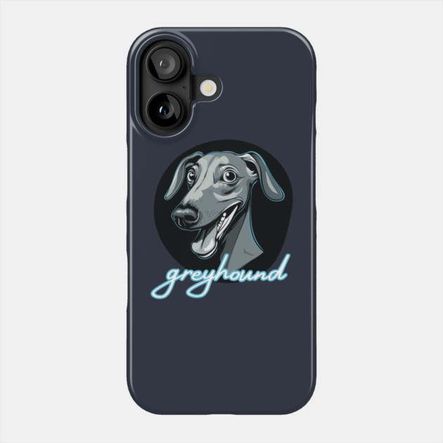 Greyhound - Neon Retro Phone Case by TuncGK
