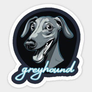 Greyhound - Neon Retro Magnet