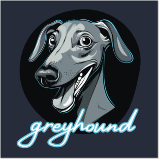 Greyhound - Neon Retro Posters and Art