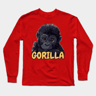 Baby Gorilla - Jungle Cuteness Long Sleeve T-Shirt