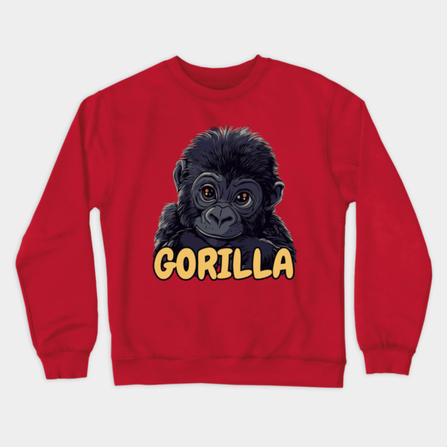 Baby Gorilla - Jungle Cuteness Crewneck Sweatshirt by TuncGK