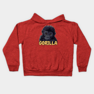 Baby Gorilla - Jungle Cuteness Kids Hoodie